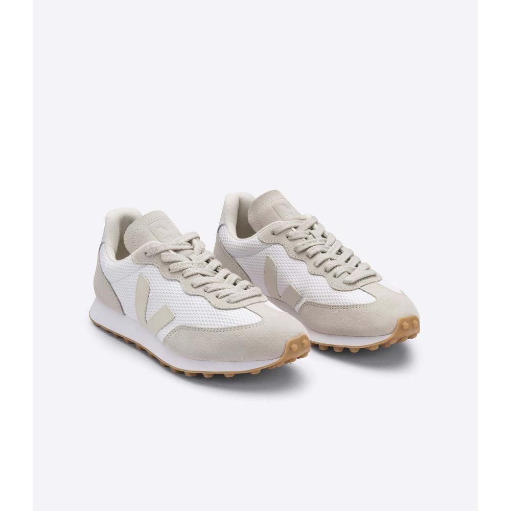 Men's Veja RIO BRANCO ALVEOMESH Running Shoes White/Beige | ZA 170NWY